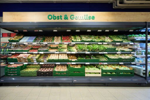 Symbolbild: Der neu gestaltete Frischebereich sorgt mit moderner Kühlung für maximale Frische. (Abdruck für Pressezwecke honorarfrei, Fotocredit: Lidl Österreich)