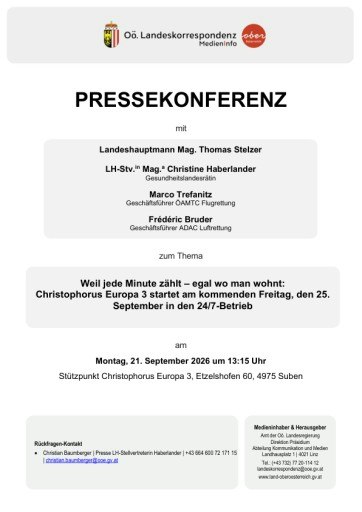 Vorschau Bild von Unterlage zur Pressekonferenz