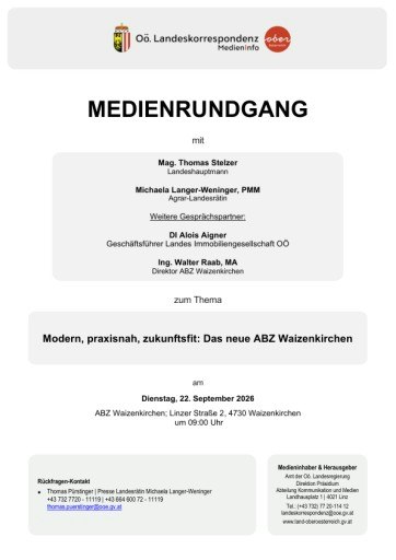 Vorschau Bild von Unterlage zum Presserundgang