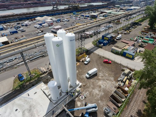 Vorschau Bild von Wasserstoff-Speichertanks am voestalpine Standort Linz