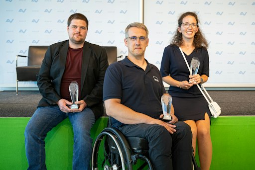 Bild zeigt Stefan Aigner, Lukas Karan-Haider und Elisabeth Kiener
(v.l.)