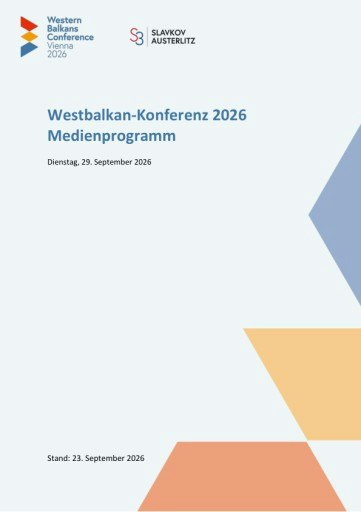 Vorschau Bild von Westbalkan-Konferenz 2026 Medienprogramm