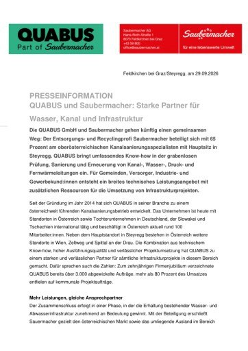 Vorschau Bild von Presseinformation