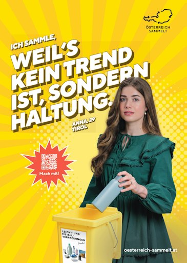 Sujet der "Sammelheld:innen"-Kampagne der Initiative ÖSTERREICH
SAMMELT.