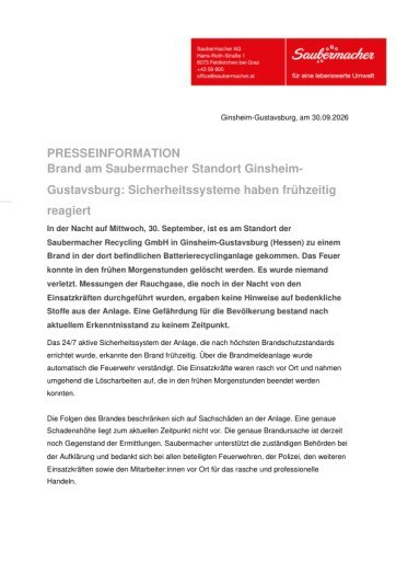  Presseinformation