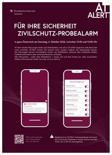 Vorschau Bild von Zivilschutz-Probealarm