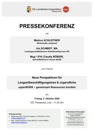 Vorschau Bild von Unterlage zur Pressekonferenz