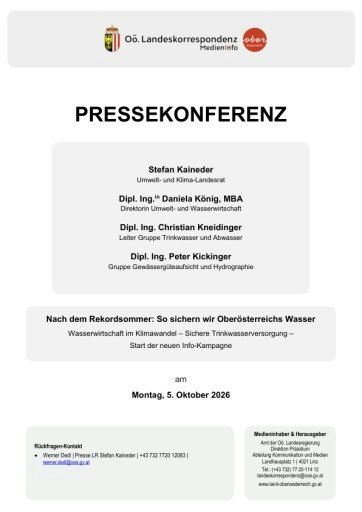 Vorschau Bild von Unterlage zur Pressekonferenz