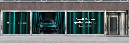 Rendering vom DENZA PIONEER Store am Wiener Parkring 12 der CCI
Car Austria GmbH, dem Importeur der BYD Fahrzeuge in Österreich