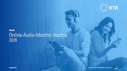 Vorschau Bild von Titelseite des "Online-Audio-Monitor Austria 2026", KI bearbeitet