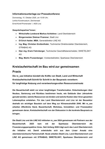 Vorschau Bild von Unterlage zur Pressekonferenz