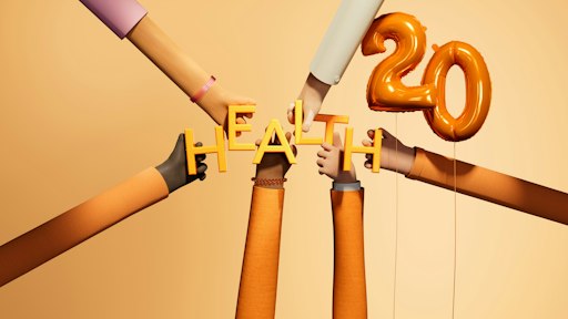 Vorschau Bild von 20 Jahre Gesundheitswissenschaften ist auch der Fokus des FH
Magazins "warum!". Illustration von Ricardo Gantschnigg, Absolvent
MultiMediArt.