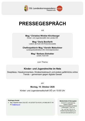 Vorschau Bild von Unterlage zur Pressekonferenz