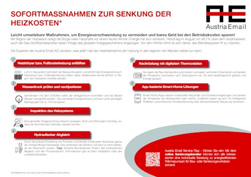 Vorschau Bild von Sofortmaßnahmen zur Senkung der Heizkosten