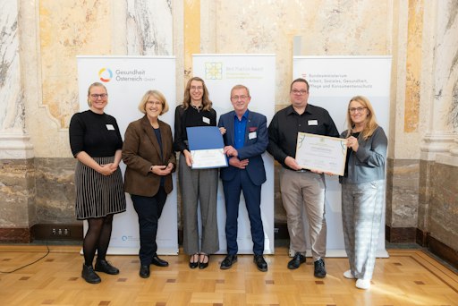Überreichung des Awards an das Klinikteam der Barmherzigen Brüder
Wien