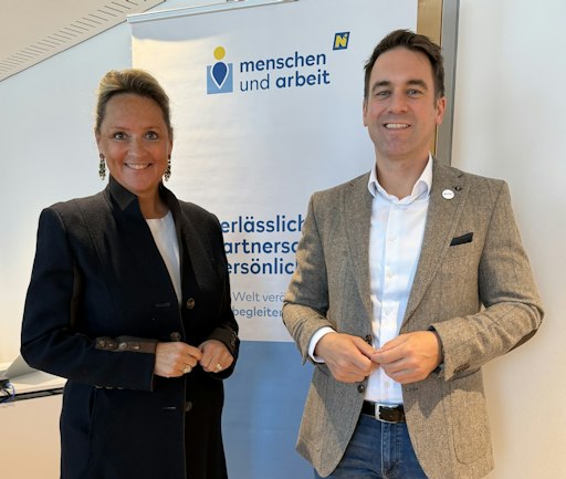 Arbeitsmarkt- Landesrätin Susanne Rosenkranz und GF der MAG
Menschen und Arbeit GmbH Robert Lagler