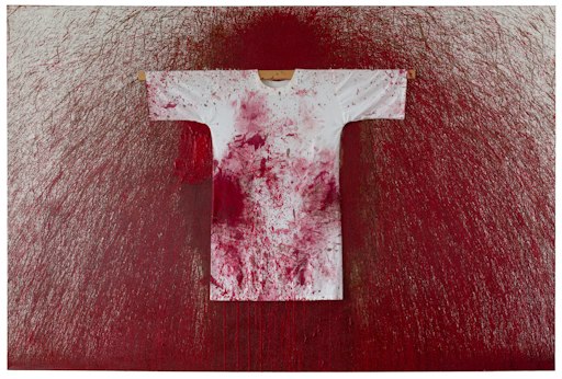 Vorschau Bild von Hermann Nitsch, Schüttbild mit Malhemd, 2018, Sammlung Berkson, ©
Bildrecht, Wien 2026, Foto: Christoph Fuchs