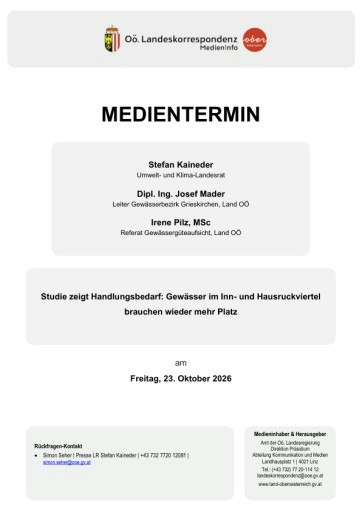 Vorschau Bild von Unterlage zum Medientermin