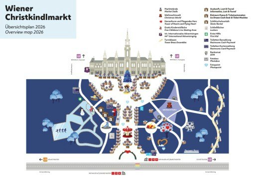 Vorschau Bild von Plan des Wiener Christkindlmarkts 2026