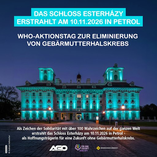 Schloss Esterhazy erstrahlt in Petrol